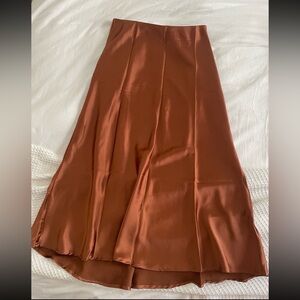 Satin Midi Skirt
